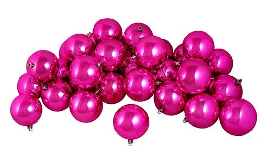 Northlight 60ct Shiny Pink Magenta Shatterproof Ball Ornaments 4 Northlight 60ct Shiny Pink Magenta Shatterproof Ball Ornaments - Image 2