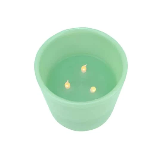 Northlight 6" Flickering Wax Christmas LED Pillar Candle, Sage Green 4 Northlight 6" Flickering Wax Christmas LED Pillar Candle, Sage Green - Image 2