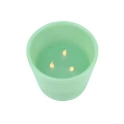 Northlight 6" Flickering Wax Christmas LED Pillar Candle, Sage Green