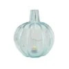 Northlight 11" Transparent Light Blue Glass Pumpkin Shaped Pillar Candle Holder -Northlight 28529 32022040