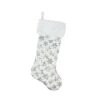 Northlight 20.5" Sequin Snowflake Stocking With White Faux Fur Cuff, White & Silver 2 Northlight 20.5" Sequin Snowflake Stocking With White Faux Fur Cuff, White & Silver -Northlight 28529 32228838