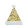 Northlight 14" Adult Medium Sequin Snowflake Santa Hat, Gold