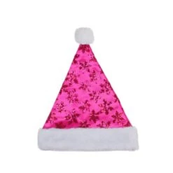 Northlight 14" Adult Medium Sequin Snowflake Santa Hat, Pink 5 Northlight 14" Adult Medium Sequin Snowflake Santa Hat, Pink -Northlight 28529 32230524 1