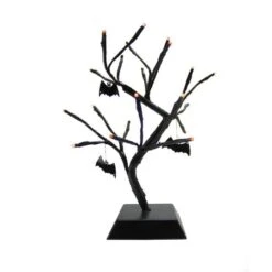 Northlight 15" Spooky Table Top Tree With Bats, Orange LED Lights -Northlight 28529 32234360 1