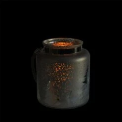 Northlight 9.5" Reindeer & Tree Silhouette Pillar Candle Holder With Handle -Northlight 28529 32256733 4