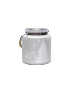 Northlight 6" Reindeer & Tree Silhouette Pillar Candle Holder With Handle -Northlight 28529 32256737 1
