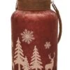 Northlight 10" Red Winter Scene Christmas Pillar Candle Lantern -Northlight 28529 32256991