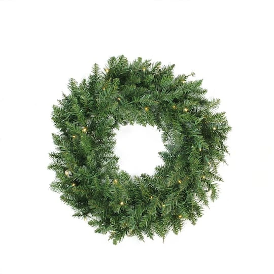 Northlight 30" Pre-Lit Buffalo Fir Artificial Wreath, Warm White LED Lights 4 Northlight 30" Pre-Lit Buffalo Fir Artificial Wreath, Warm White LED Lights - Image 2