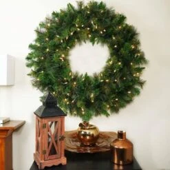 Northlight 36" Pre-Lit Canyon Pine Artificial Wreath With Clear Lights -Northlight 28529 32270535 3