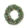 Northlight 20" Boxwood Berries & Pine Cones Artificial Wreath, Unlit