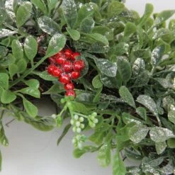 Northlight 20" Boxwood Berries & Pine Cones Artificial Wreath, Unlit -Northlight 28529 32275671 2