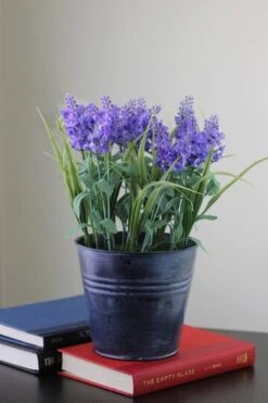 Northlight Lavender Arrangement In Distressed Blue Pot -Northlight 28529 32556429 4
