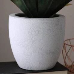 Northlight 13" GreenArtificial Agave In Weathered White Ceramic Pot 10 Northlight 13" GreenArtificial Agave In Weathered White Ceramic Pot -Northlight 28529 32556439 3