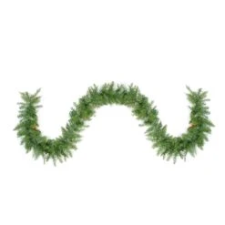 Northlight Pre-Lit Northern Pine Artificial Christmas Garland - 9' X 10" - Multi Color Lights Green