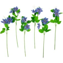 Northlight Real Touchâ„¢ Blue Artificial Lotus Floral Sprays, Set Of 6 - 25"