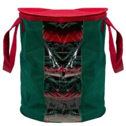Northlight 12” Red And Green Christmas Light Storage Organizer With Clear Window 11 Northlight 12” Red And Green Christmas Light Storage Organizer With Clear Window -Northlight 28678579675808 2