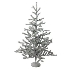 Northlight 36" Green Flocked Alpine Coral Artificial Christmas Tree - Unlit White 11 Northlight 36" Green Flocked Alpine Coral Artificial Christmas Tree - Unlit White -Northlight 28678705910432