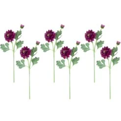 Northlight Real Touch™ Mulberry Purple Dahlia Artificial Floral Sprays, Set Of 6 - 23" -Northlight 28678807216800 2