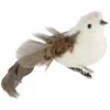 Northlight Bird With Clip And Feathers Christmas Ornament - 6" - White And Brown -Northlight 28678915220128