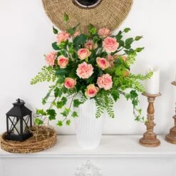 Northlight Real Touch™ Light Pink Artificial Rose Floral Sprays, Set Of 6 - 35" 12 Northlight Real Touch™ Light Pink Artificial Rose Floral Sprays, Set Of 6 - 35" -Northlight 28679260201632