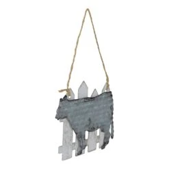 Northlight 4.5" Country Rustic Cow And White Picket Fence Christmas Ornament -Northlight 28679267541664