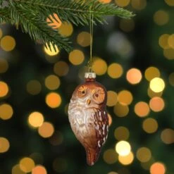 Northlight 4.5" Brown And White Glass Owl Christmas Ornament 11 Northlight 4.5" Brown And White Glass Owl Christmas Ornament -Northlight 28679458906784