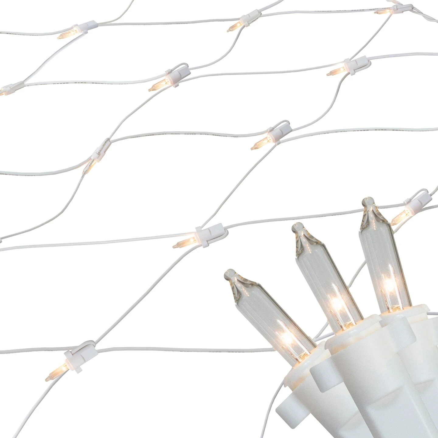 Northlight Mini Net Style Column Wrap Christmas Lights - 2' X 8' - Clear - White Wire 3 Northlight Mini Net Style Column Wrap Christmas Lights - 2' X 8' - Clear - White Wire