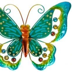Northlight Green Metal Butterfly Outdoor Garden Wall Hanging - 12" 15 Northlight Green Metal Butterfly Outdoor Garden Wall Hanging - 12" -Northlight 287137199371280
