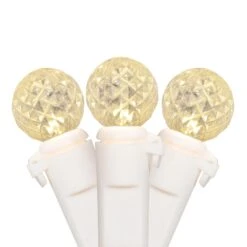 Northlight LED G12 Berry Faceted Christmas Lights - Warm White - 15.9' White Wire - 50ct -Northlight 292299642916304