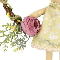 Northlight Girl Bunny Artificial Floral Easter Wreath - 10" - Green Yellow 15 Northlight Girl Bunny Artificial Floral Easter Wreath - 10" - Green Yellow -Northlight 292348135552016