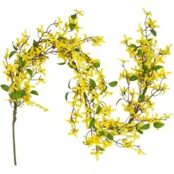 Northlight Forsythia And Berry Floral Spring Garland - 5' - Yellow -Northlight 292348624040976