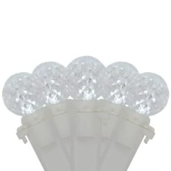 Northlight LED G12 Berry Christmas Lights - Pure White - 16' White Wire - 50ct -Northlight 292349032872976 2