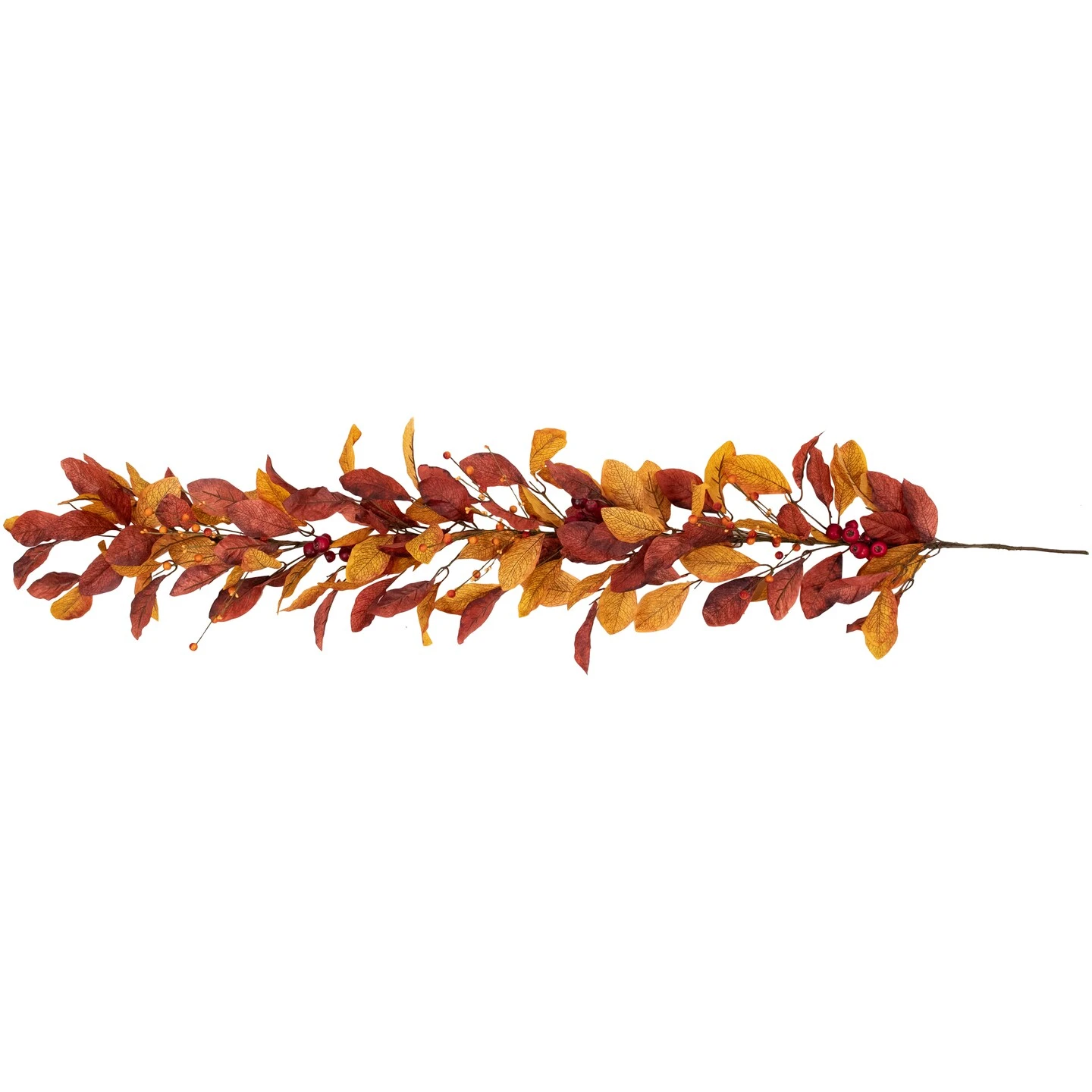 Northlight 5' X 8" Berries With Orange And Red Leaves Artificial Fall Harvest Garland, Unlit 4 Northlight 5' X 8" Berries With Orange And Red Leaves Artificial Fall Harvest Garland, Unlit - Image 2