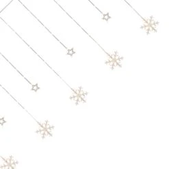 Northlight LED Star And Snowflake Window Curtain Christmas Lights - Clear - 4.75' Clear Wire - 250ct 10 Northlight LED Star And Snowflake Window Curtain Christmas Lights - Clear - 4.75' Clear Wire - 250ct -Northlight 295948214854992