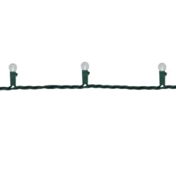 Northlight LED G12 Berry Christmas Lights - Pure White - 16' Green Wire - 50ct -Northlight 307421012638736