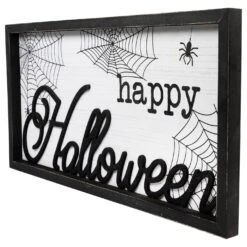 Northlight Framed "Happy Halloween" Spider Web Wall Sign - 23.5" Black 14 Northlight Framed "Happy Halloween" Spider Web Wall Sign - 23.5" Black -Northlight 311962307042736