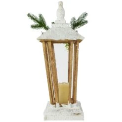 Northlight 18" LED Lighted Natural And White Storm Lantern Christmas Decoration Beige 16 Northlight 18" LED Lighted Natural And White Storm Lantern Christmas Decoration Beige -Northlight 323664206101680