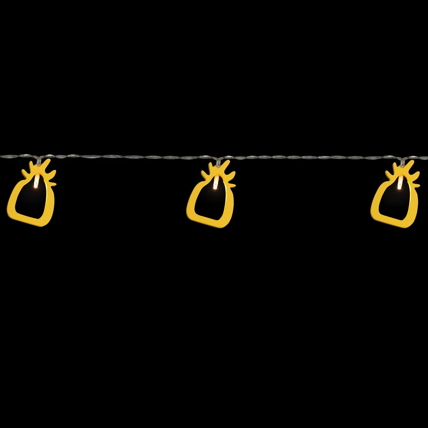 Northlight LED Pineapple Patio Light Set - Yellow - 4' Clear Wire - 10ct 8 Northlight LED Pineapple Patio Light Set - Yellow - 4' Clear Wire - 10ct - Image 6