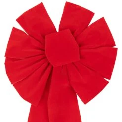 Northlight 14" X 34" Red 9-Loop Velveteen Christmas Bow Decoration -Northlight 339502874005552