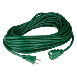 Northlight Two-Prong Outdoor Extension Power Cord With End Connector - 40' - Green Multicolor