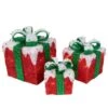 Northlight Lighted Snow And Candy Covered Sisal Gift Boxes Outdoor Christmas Decorations - Set Of 3 Red 1 Northlight Lighted Snow And Candy Covered Sisal Gift Boxes Outdoor Christmas Decorations - Set Of 3 Red -Northlight 3458793193273156256