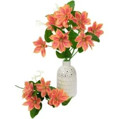 Northlight Real Touch™ Coral Orange Artificial Lotus Floral Sprays, Set Of 6 - 25" 16 Northlight Real Touch™ Coral Orange Artificial Lotus Floral Sprays, Set Of 6 - 25" -Northlight 3458910740591559904
