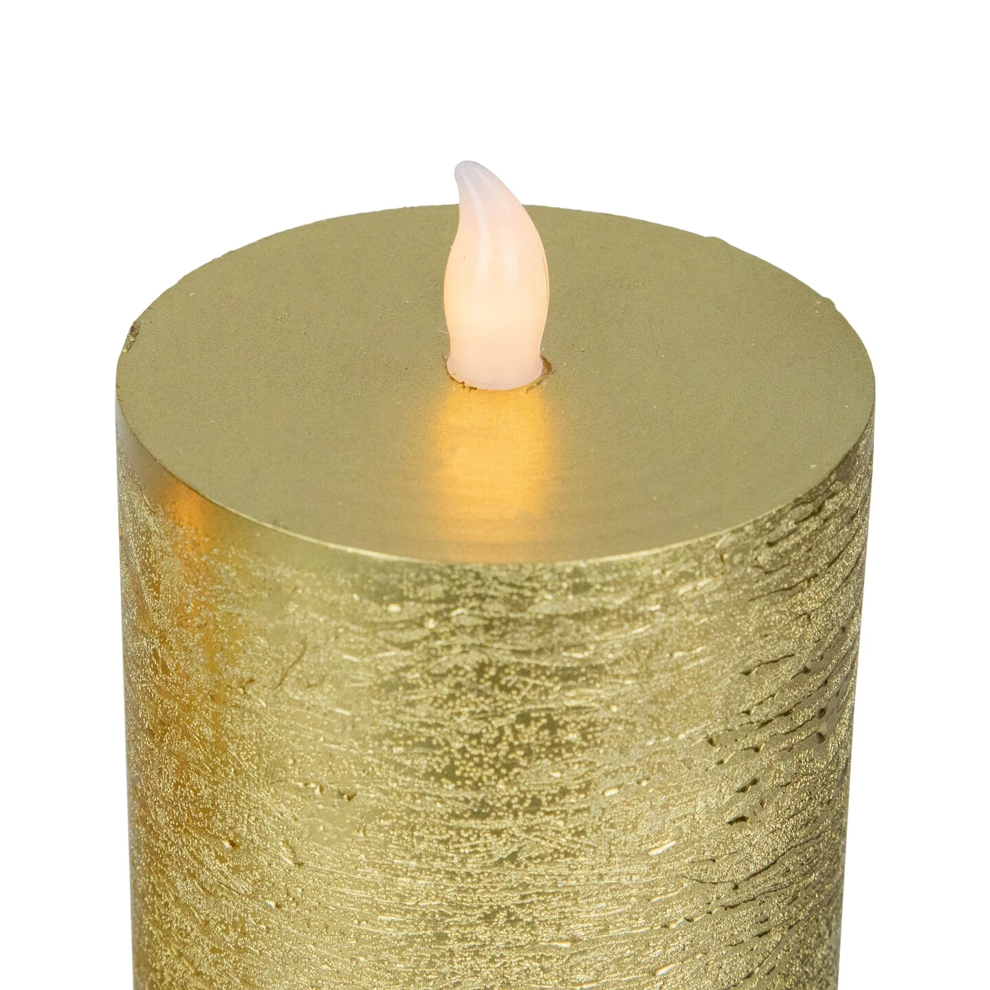 Northlight LED Flickering Flameless Pillar Christmas Candles - 8.75" - Gold - Set Of 3 9 Northlight LED Flickering Flameless Pillar Christmas Candles - 8.75" - Gold - Set Of 3 - Image 7