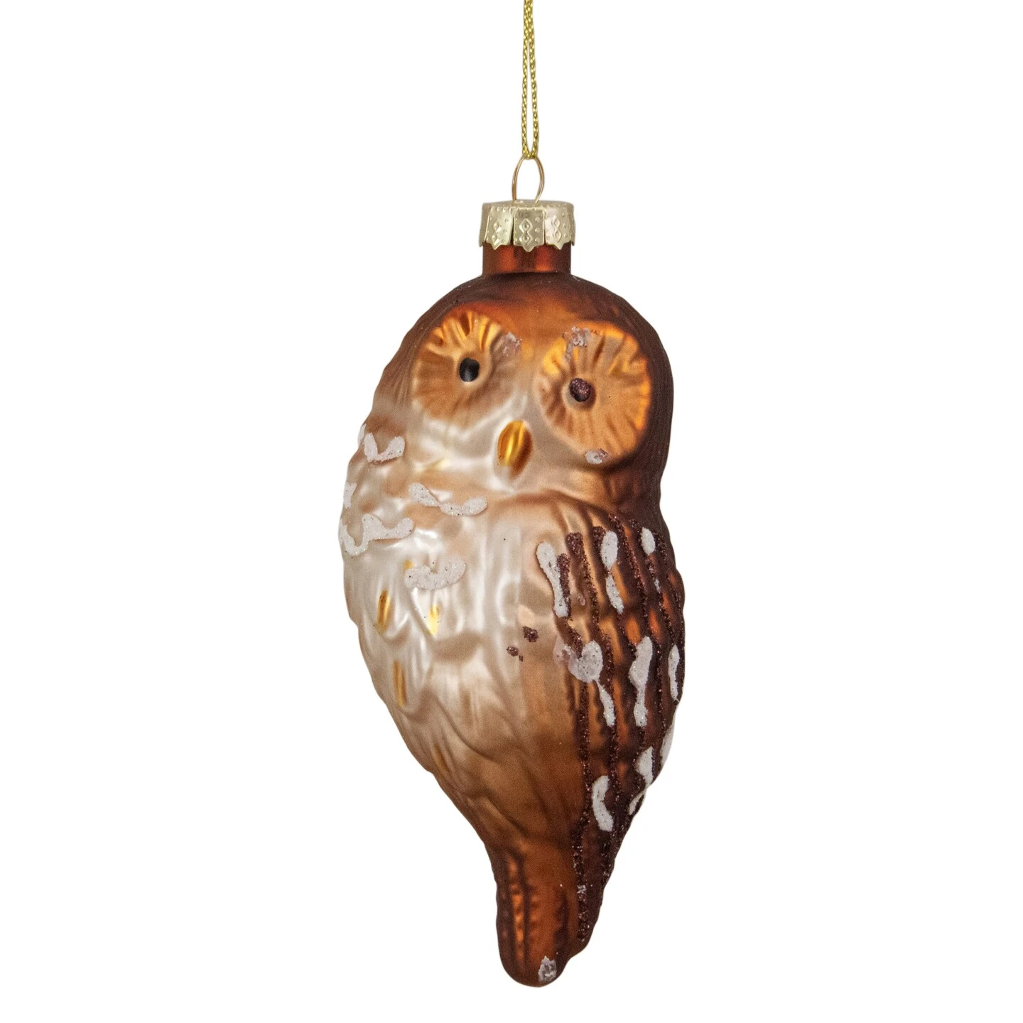 Northlight 4.5" Brown And White Glass Owl Christmas Ornament 9 Northlight 4.5" Brown And White Glass Owl Christmas Ornament - Image 7