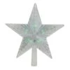 Northlight Lighted Flashing Crystal Star Christmas Tree Topper - 9" - Multicolor LED Lights Clear -Northlight 3459127967776891552