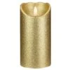 Northlight LED Lighted Flameless Flickering Pillar Christmas Candle - 6" - Gold -Northlight 3459127967925265056