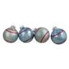 Northlight 4ct Silver And Blue Snowflake Glass Ball Christmas Ornament 2.75" (70mm) 2 Northlight 4ct Silver And Blue Snowflake Glass Ball Christmas Ornament 2.75" (70mm) -Northlight 3459144805395063456