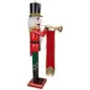 Northlight 36" Red And Green Christmas Nutcracker Soldier With Horn -Northlight 3459144805770453664