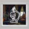 Northlight LED Skeleton Neon Lighted Halloween Wall Or Window Decoration - 15" White -Northlight 3459144806333014688