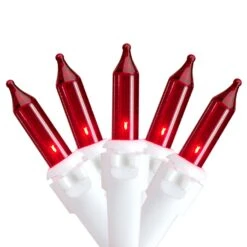 Northlight Mini Incandescent Icicle Christmas Lights - Red - 3.5' White Wire - 100ct 13 Northlight Mini Incandescent Icicle Christmas Lights - Red - 3.5' White Wire - 100ct -Northlight 3459265322415415968